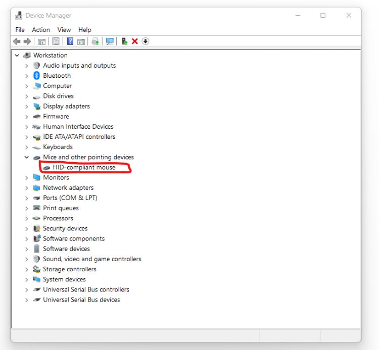 hid compliant mouse driver update windows 10